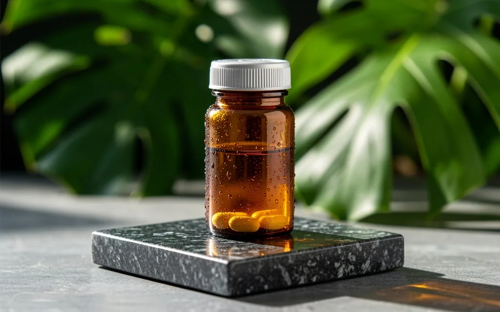 DailyPrime supplement bottle on dark stone surface