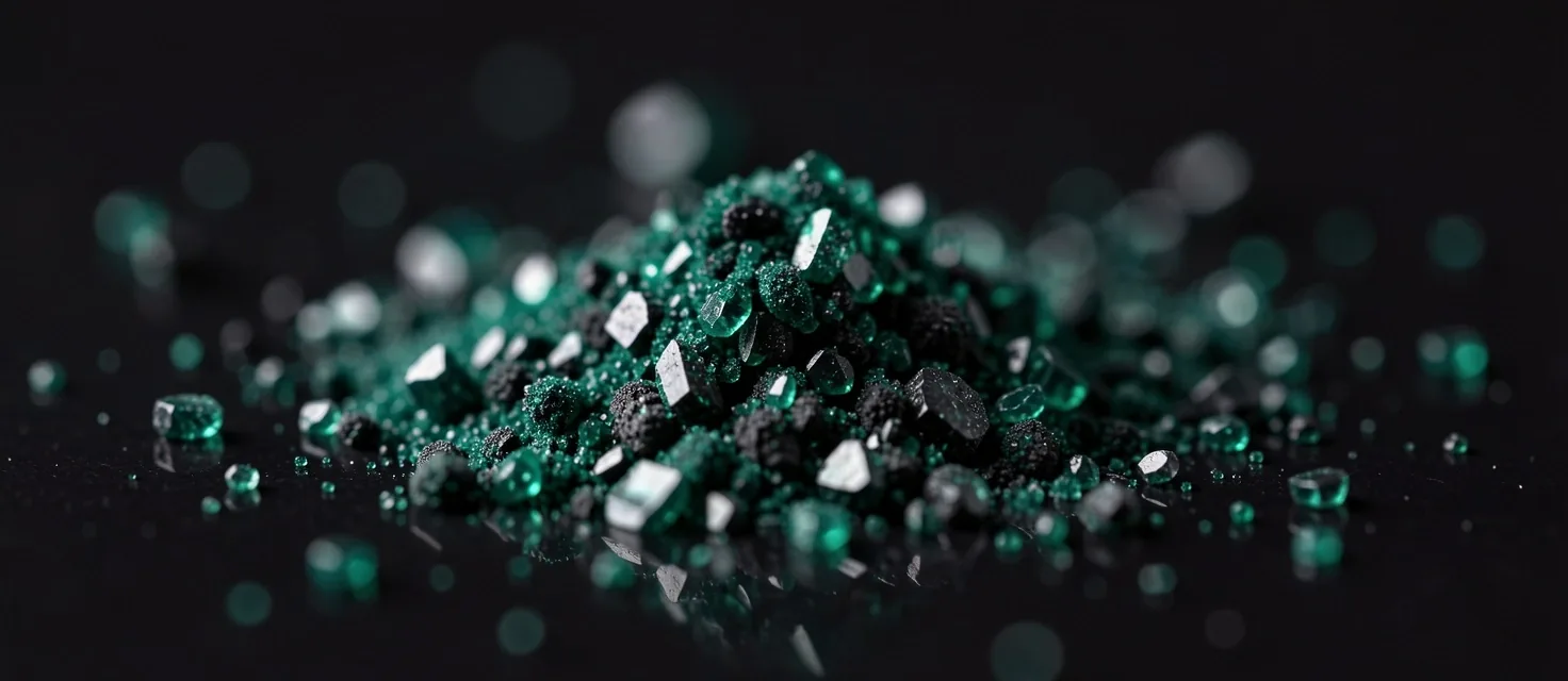 Mineral powder macro photography