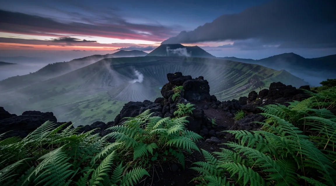 Indonesian volcanic landscape